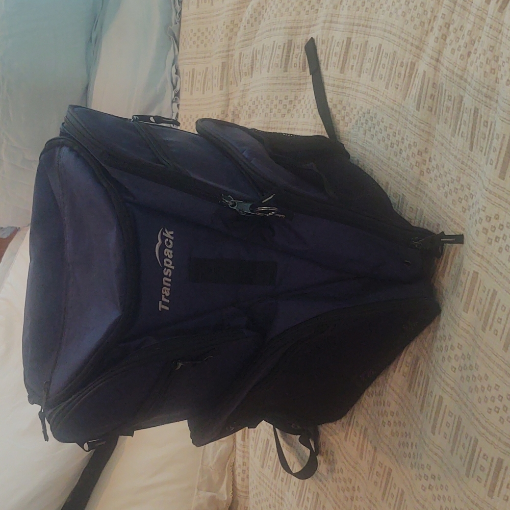 Transpack back pack for skates and cross country ski boots.